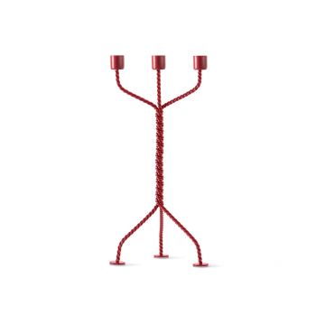 Twisted Candleholder-red